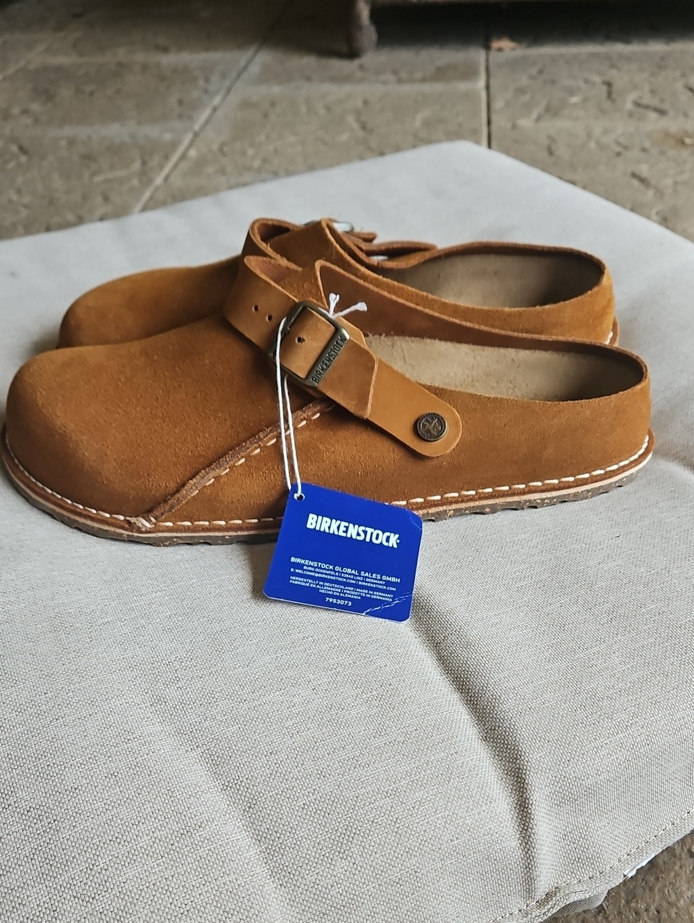 Birkenstock Lutry Convertible Clog Premium Suede Mink Brown Men's 12